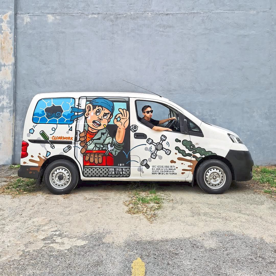 Featured KLIF artist Cloakwork (Chern Loo) is known for his signature graffiti across the Klang Valley, transforming abandoned storage units, bus stops and government buildings into artworks. Photo: Cloakwork