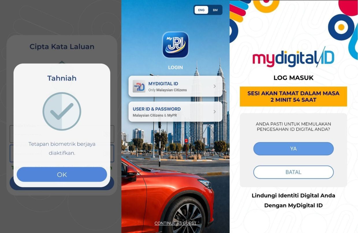 From May 1, the only login method to the MyJPJ app will be MyDigital ID.
