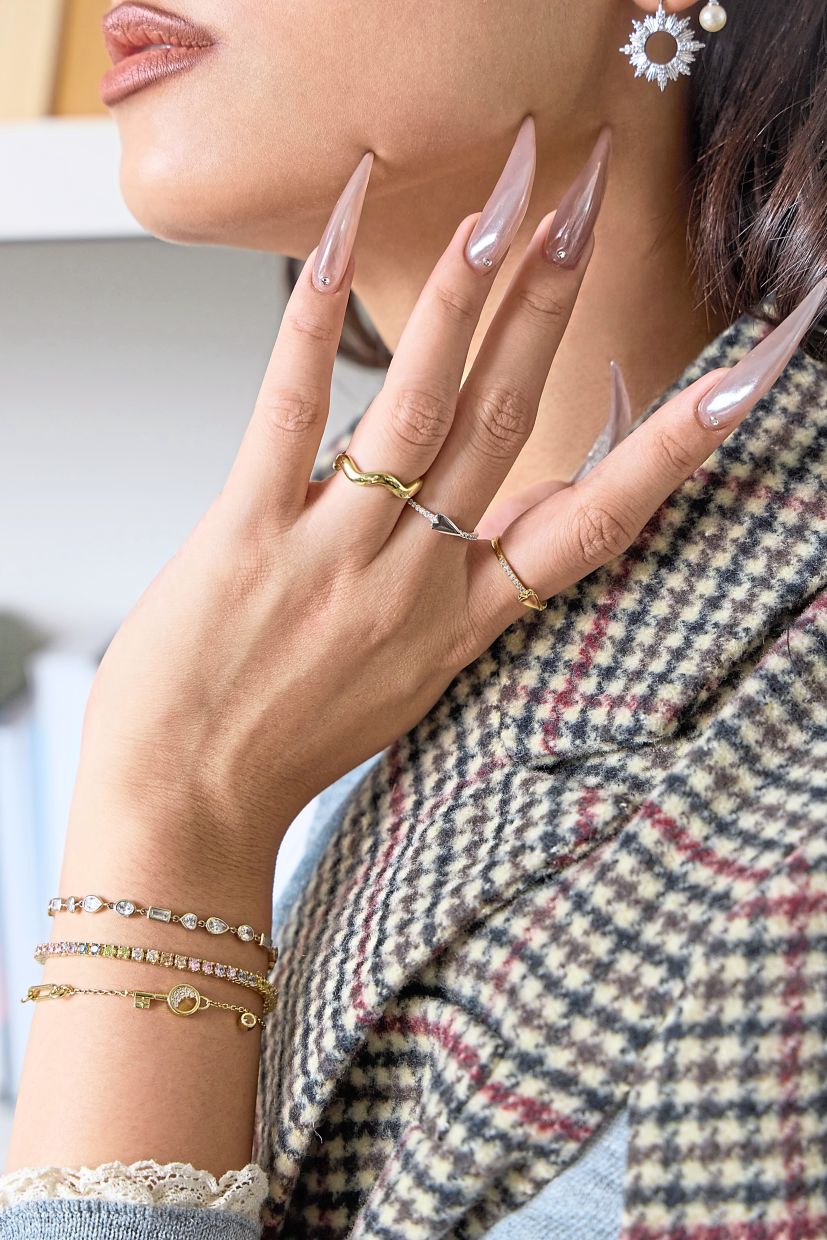 Layering and stacking continue to define how customers wear jewellery today along with meaningful pieces as a key trend. Photo: Wanderlust