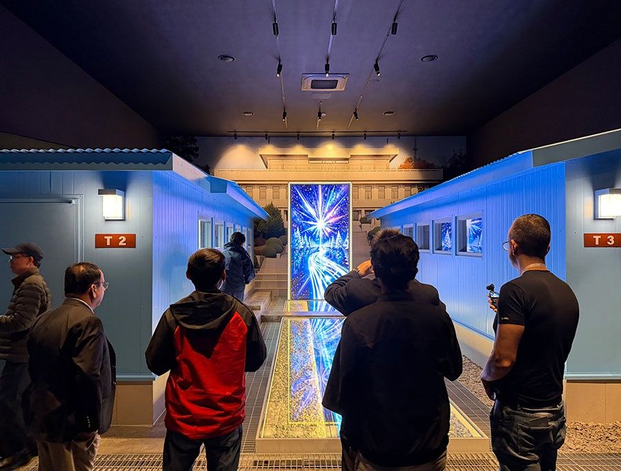 Striking simulation: In the room replicas, visitors can browse through copies of the 1953 Armistice Agreement, signed three years after North Korea invaded South Korea, and stamp their “official pass” museum tickets. -- PHOTO: THE STAR / Asia News Network
