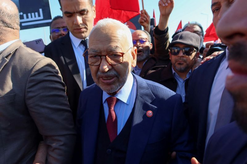 Tunisia opposition leader Ghannouchi hospitalised after health deteriorates, party says