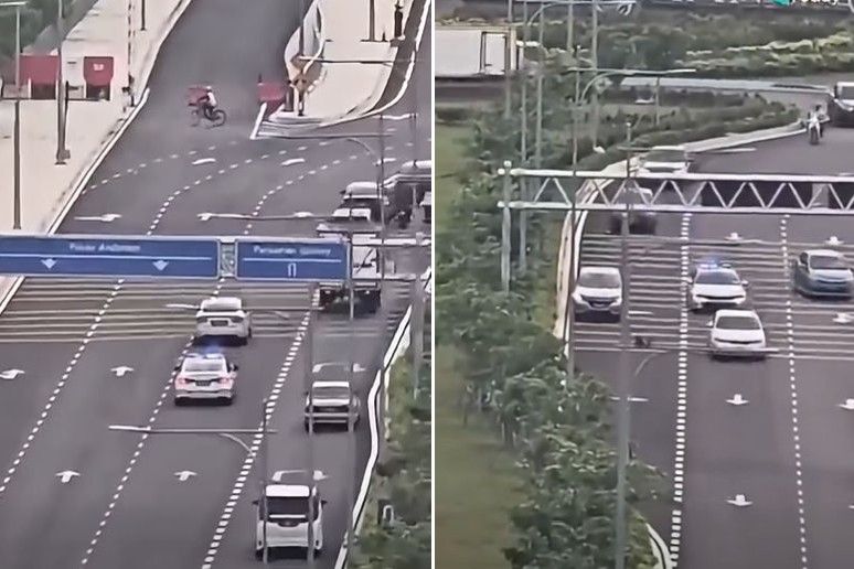 A viral video appears to show a car speeding through George Town while being pursued by cops.

Did this really happen?