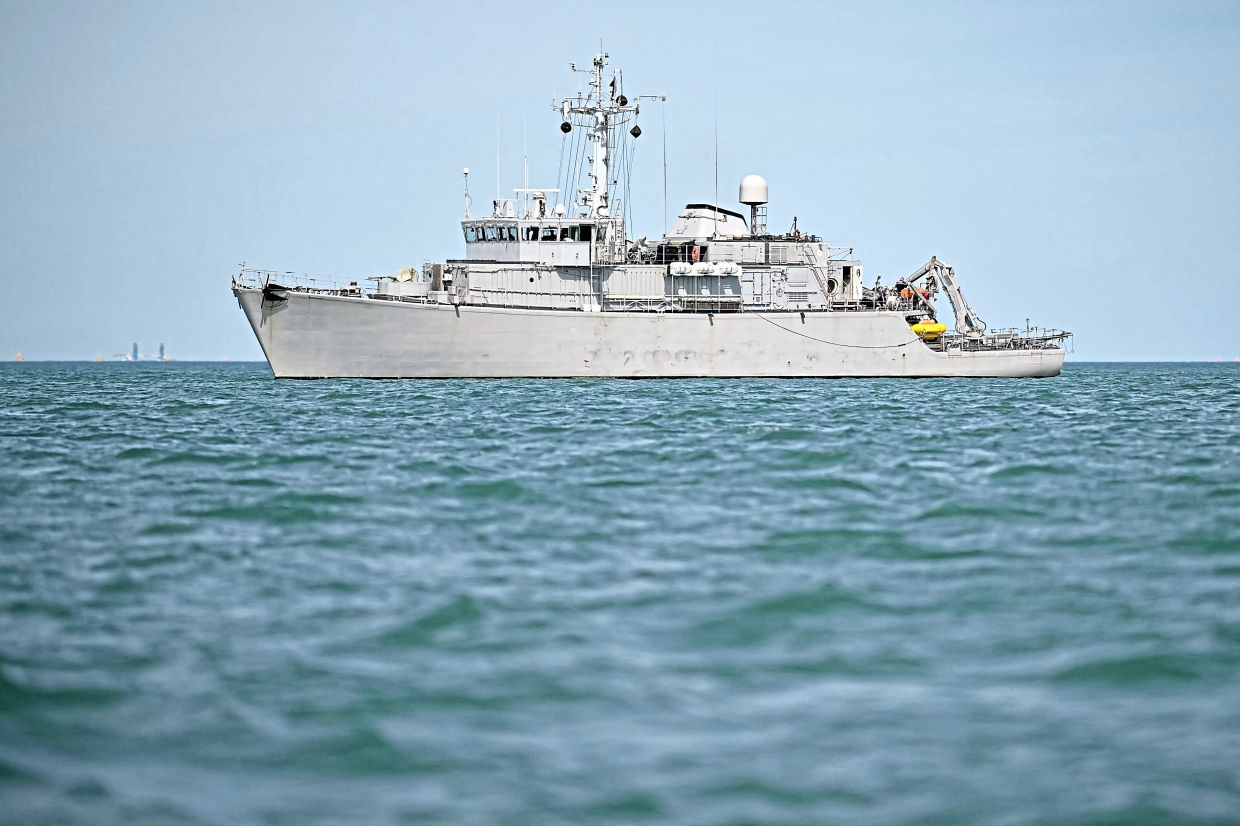 The ‘L’Aigle’ sailing off the coast of Dieppe. — AFP