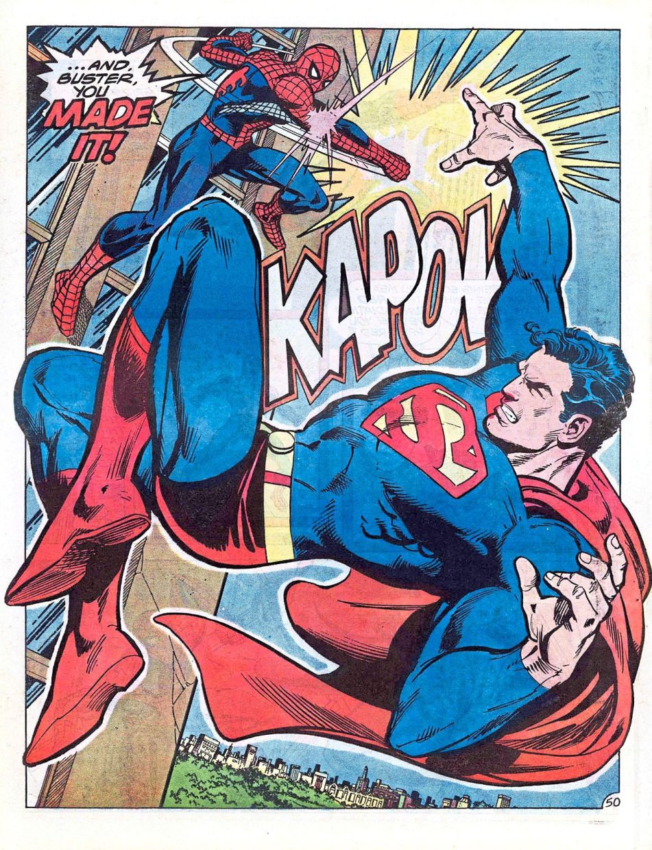 Conway's experience writing for both Marvel amnd DC made him the obvious choice to write the Spidey and Superman crossover in 1976. — Photo: DC and Marvel Comics