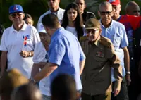 Cuba's Raul Castro joins May Day march as tensions simmer with US