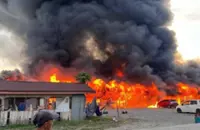 Blaze destroys 11 shoplots in Ranau