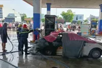 Two teenagers killed in petrol station fire in Danang, Vietnam