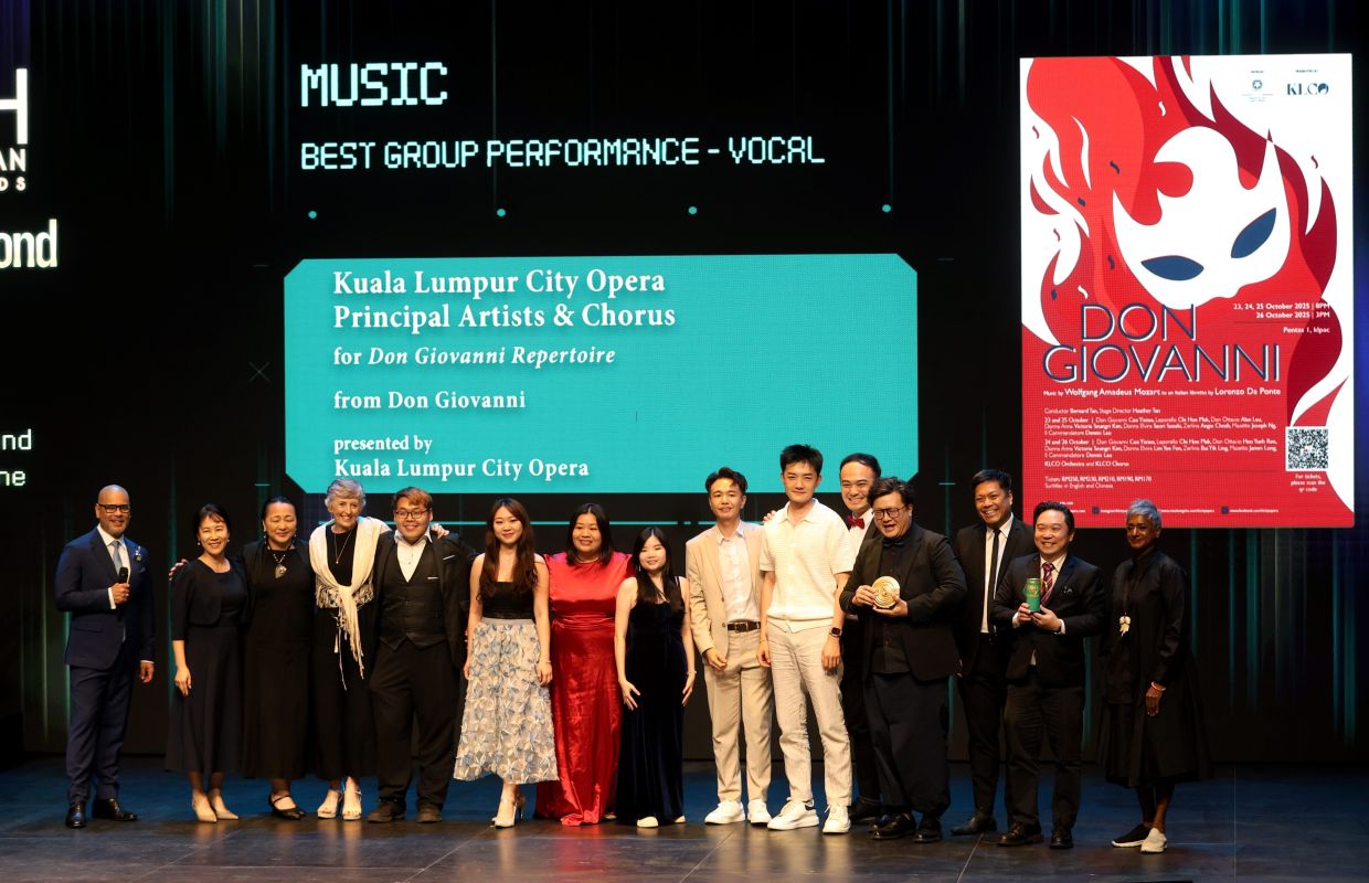 In Best Group Performance – Vocal, KL City Opera showcased its winning formula (music category) by blending Western and local elements, reimagining Mozart’s 'Don Giovanni' from 17th-century Seville into the glittering towers and shadowed backstreets of contemporary Kuala Lumpur. Photo: The Star/Chan Tak Kong