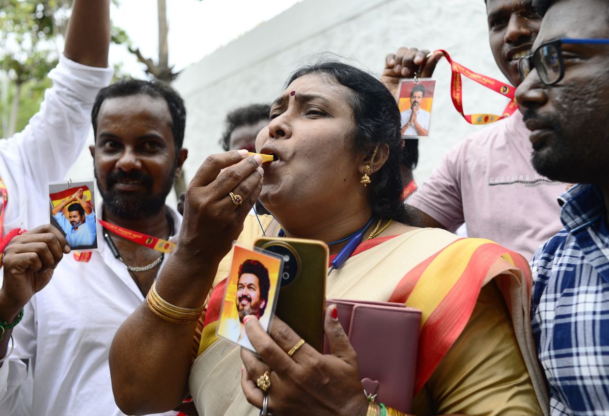 Actor-politician C. Joseph Vijay appears on course for a breakthrough in Tamil Nadu as his party leads early vote counts.
