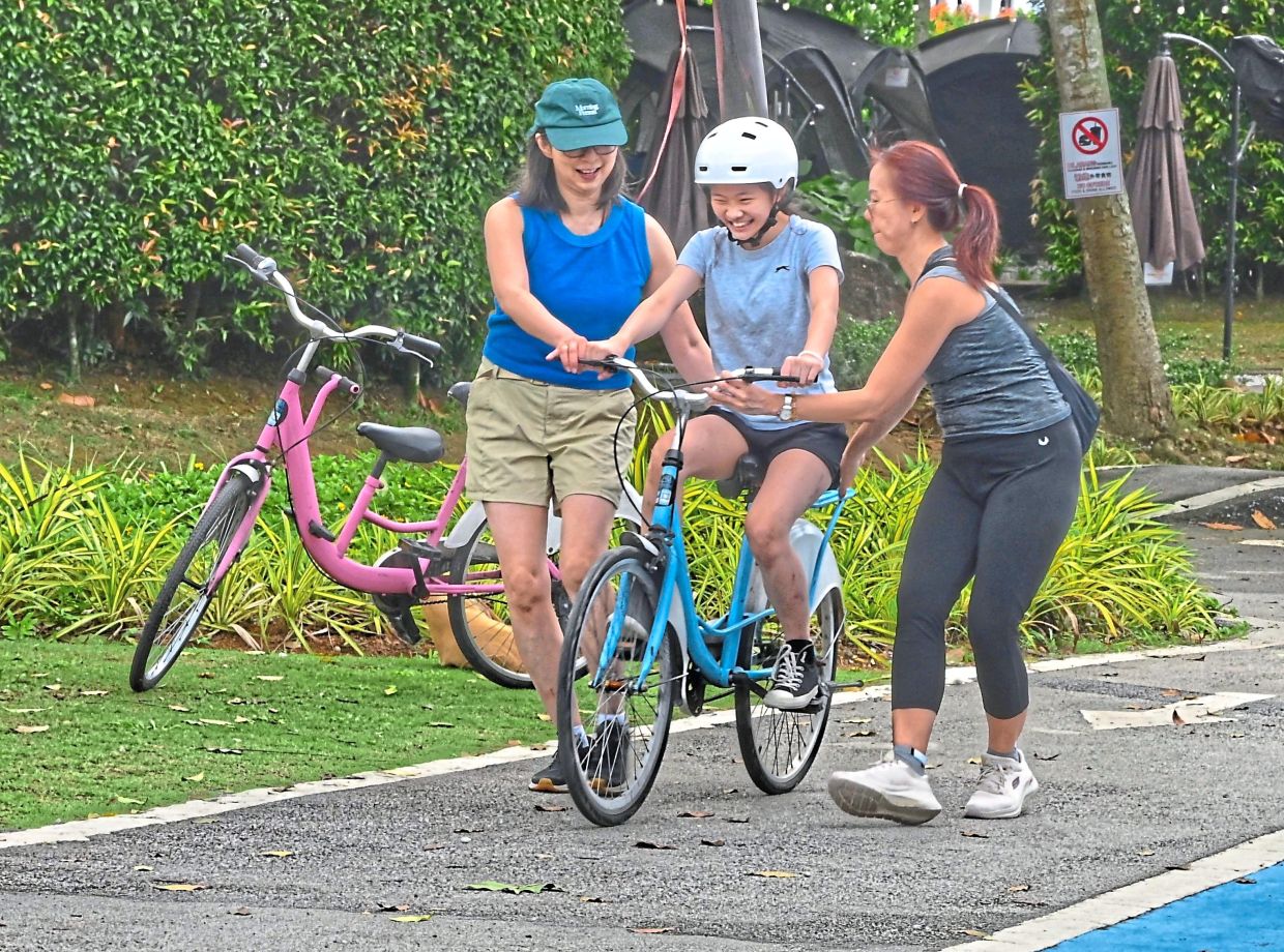 Cycling spots like Trex Bike Park in Puncak Alam offer a safe space for visitors to learn how to ride a bicycle.