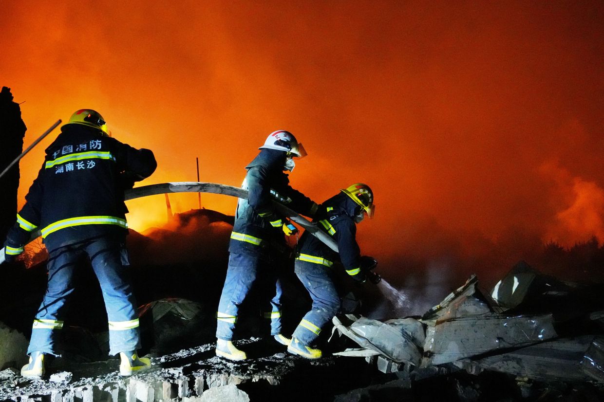 The blast in Hunan's capital city of Changsha, home to a hub for fireworks manufacturing, occurred on Monday around 4:40 p.m. (0840 GMT), according to reports by CCTV and Xinhua.