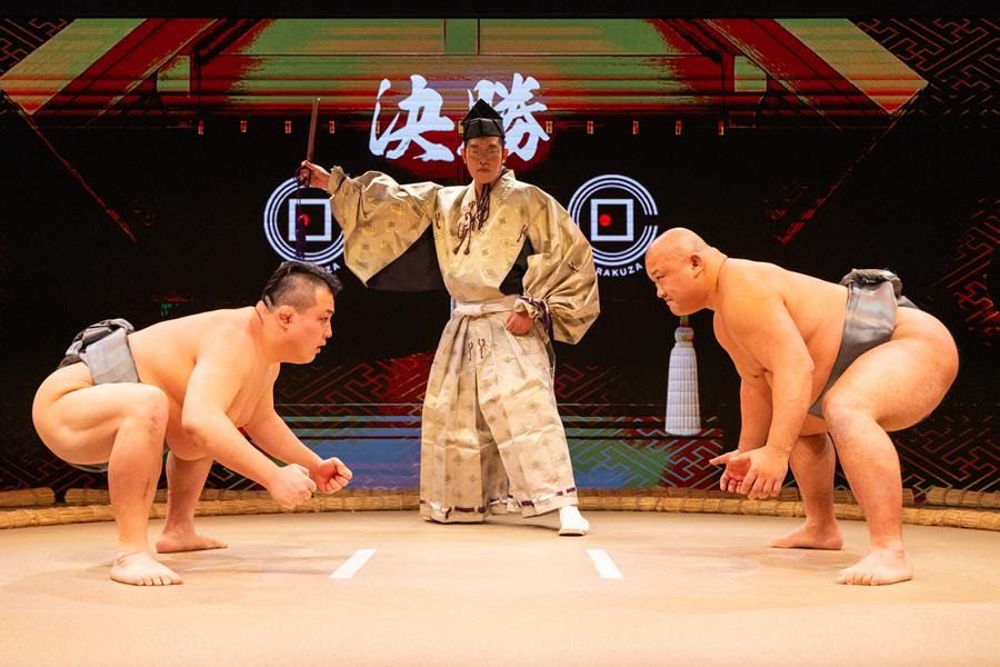 Guests will have hands-on encounters with the wrestlers at a sumo dining establishment.