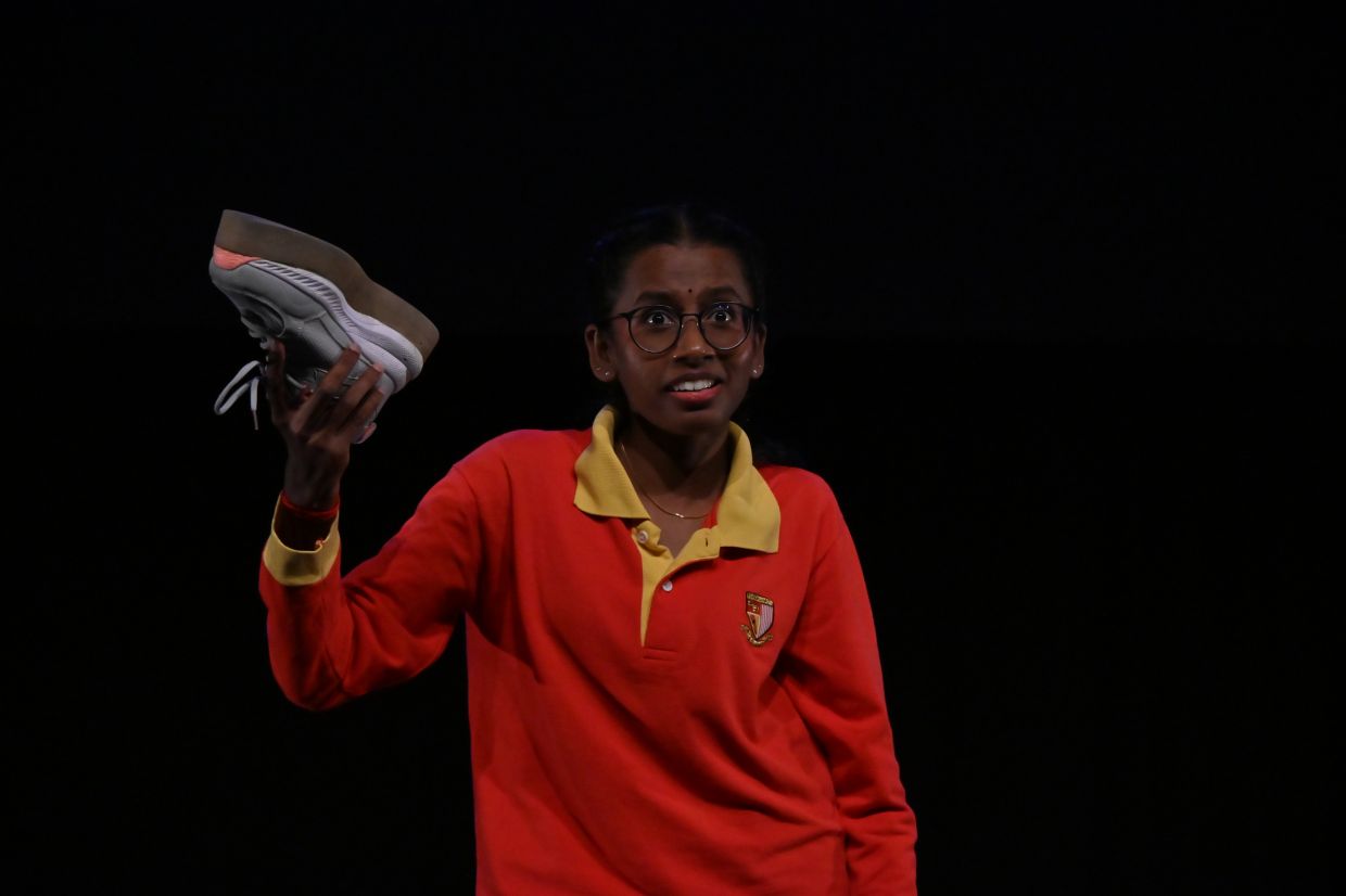 In I’m OKay, yoU?, playwright and performer Santhiagu Thiagu draws on her lived experience of scoliosis, bringing it to the KL Festival stage. Photo: Handout