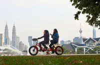 Urban parks draw cyclists