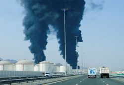 UAE's Fujairah says fire breaks out at petroleum complex after Iranian drone attack