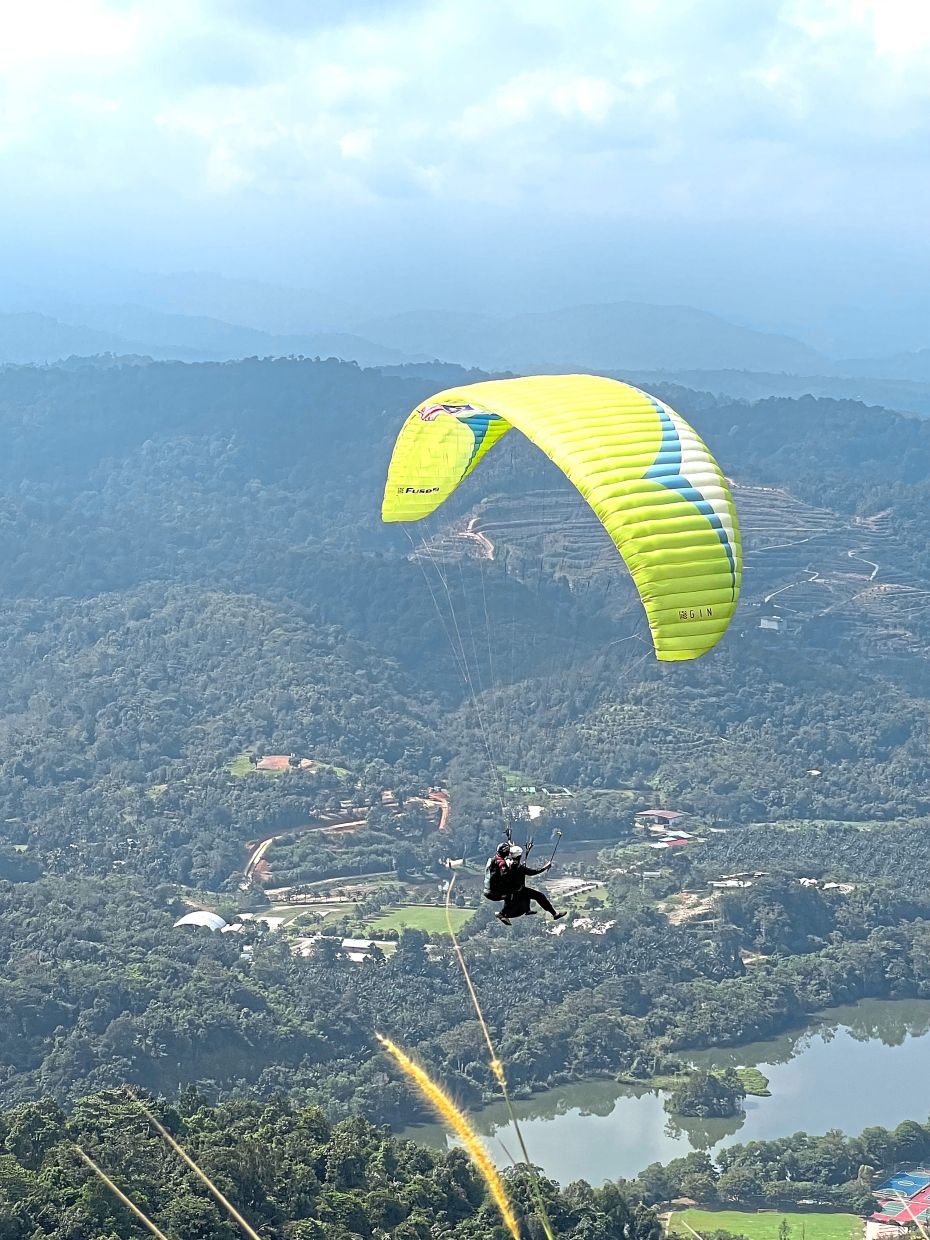 Paragliding is an exhilarating activity.