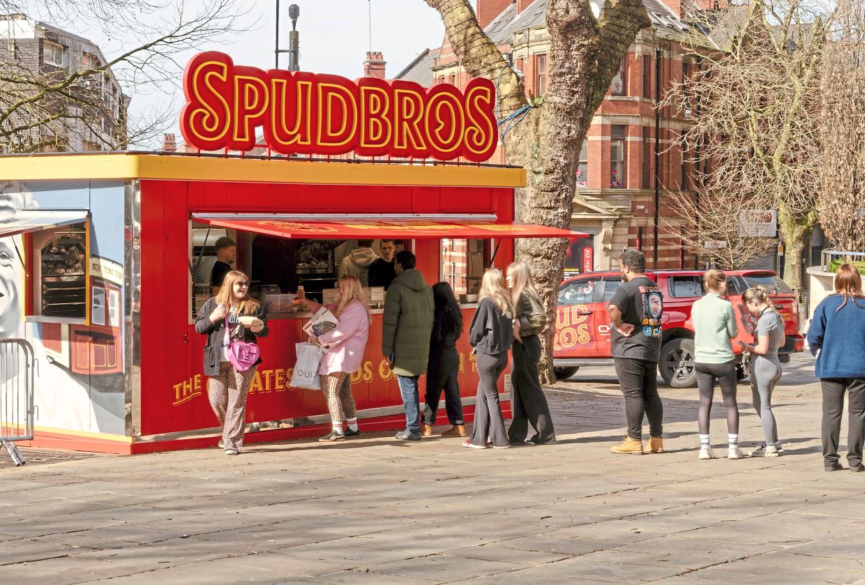 Thanks to the popularity of the SpudBros social media campaigns, customers habitually wait hours for their potatoes.    