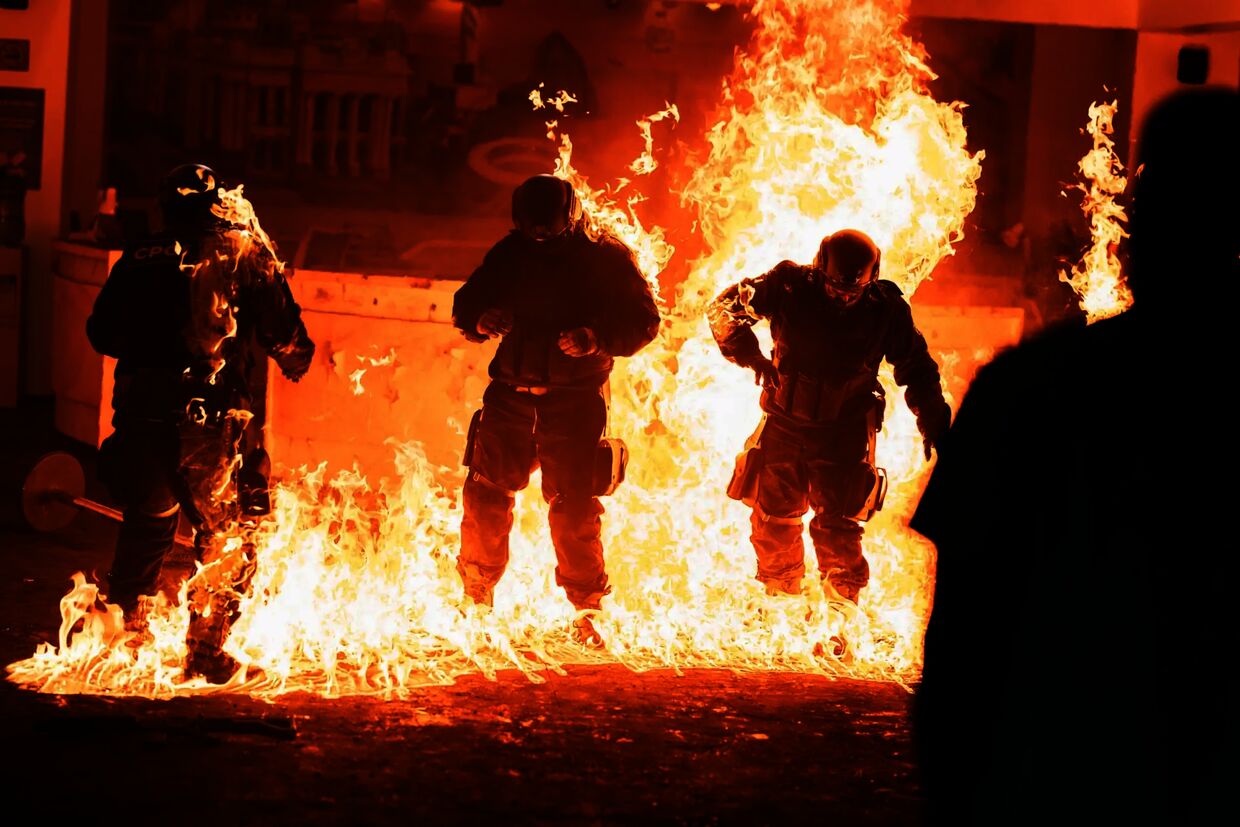 'You guys read it wrong or something? It's Man, not Men, on Fire.' 