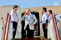 King arrives in Moscow as guest of honour for Russia’s Victory Day celebrations