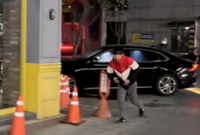 Drink driving suspect caught on video jogging away from car crash in S. Korea