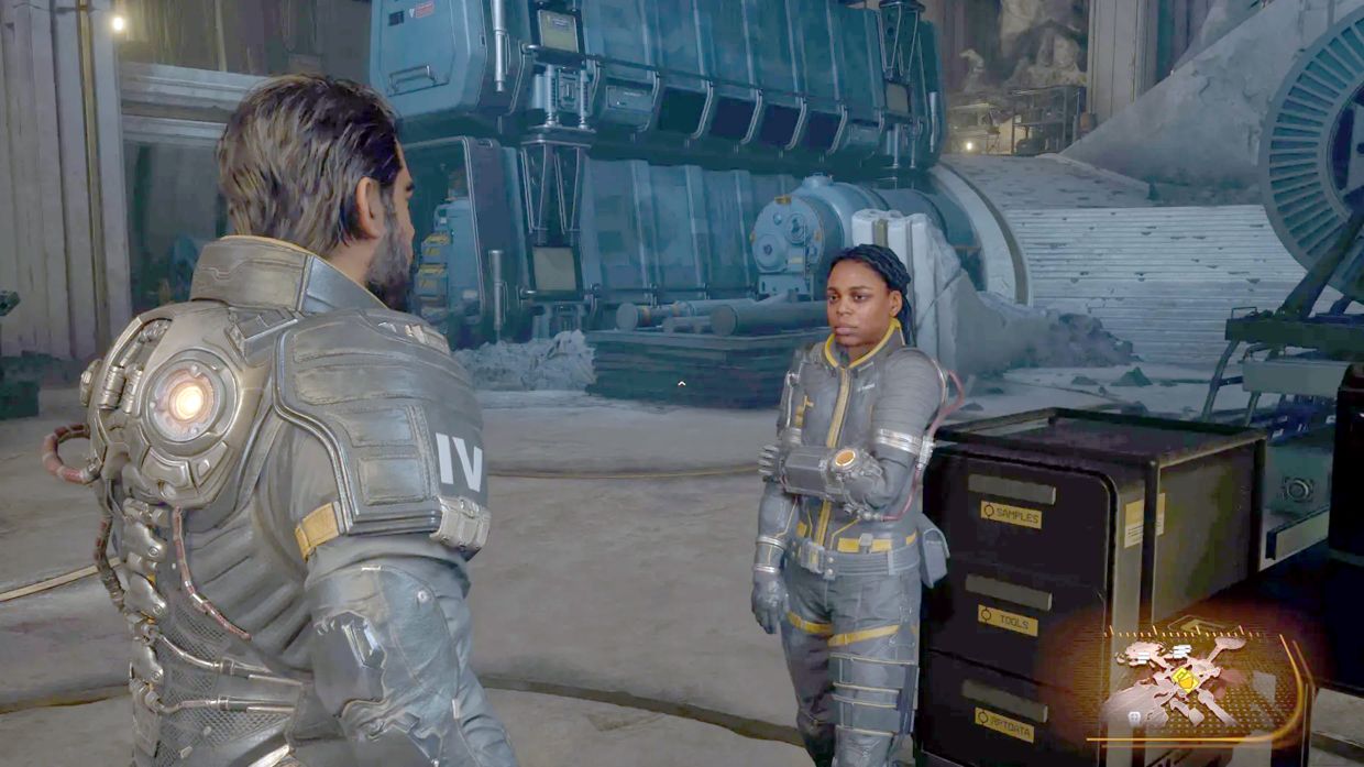 Between runs, players talk with the surviving members of Echelon IV, which includes Kayla who has a pivotal role in the game.