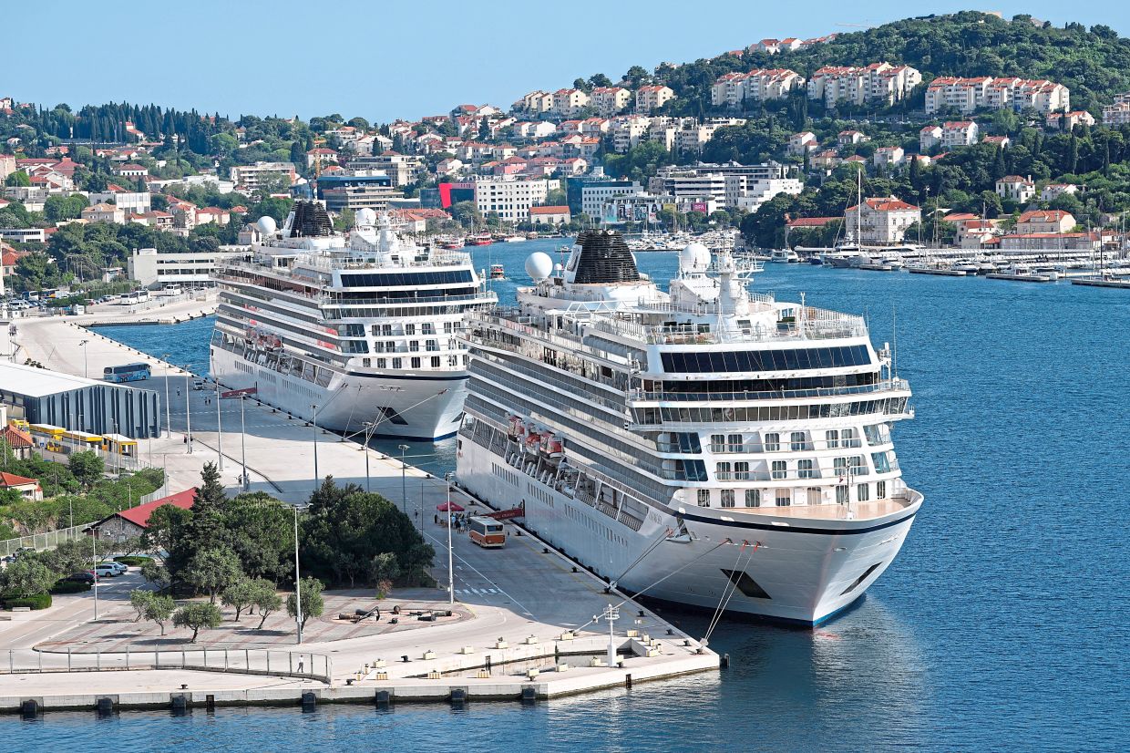 Cruise ships are still pulling into the port at Dubrovnik regularly, bringing in thousands of tourists.