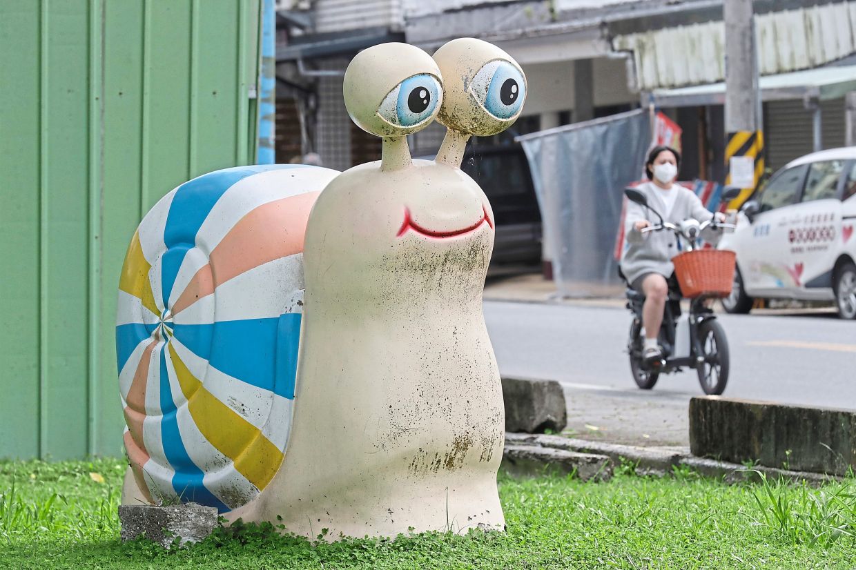 Fenglin is proud of its 'slow-paced' lifestyle and of course, its snail mascot.