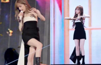Taiwanese singer Cyndi Wang feels sharp pain after laser beam hits her leg during China concert