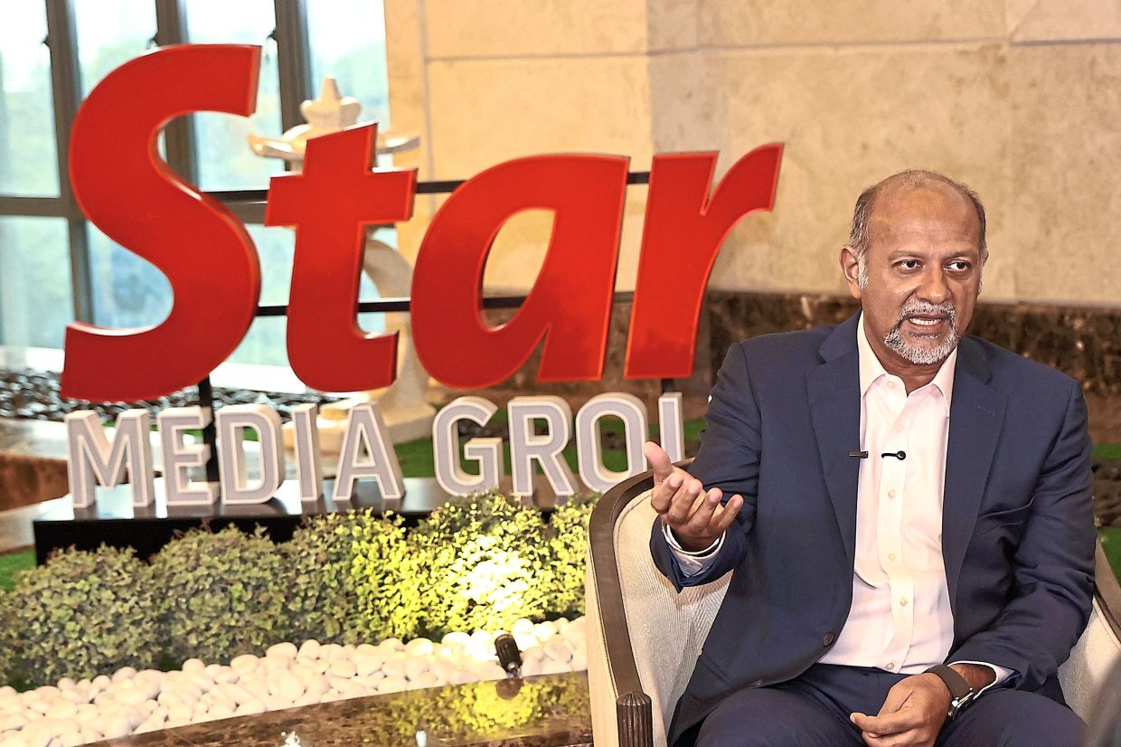 Preparing for AI: Gobind being interviewed at Menara Star in Petaling Jaya. — AZMAN GHANI/The Star