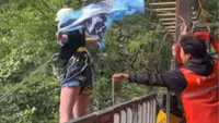 China tourist dies after cliff swing fall as safety rope was loose despite her warnings to staff