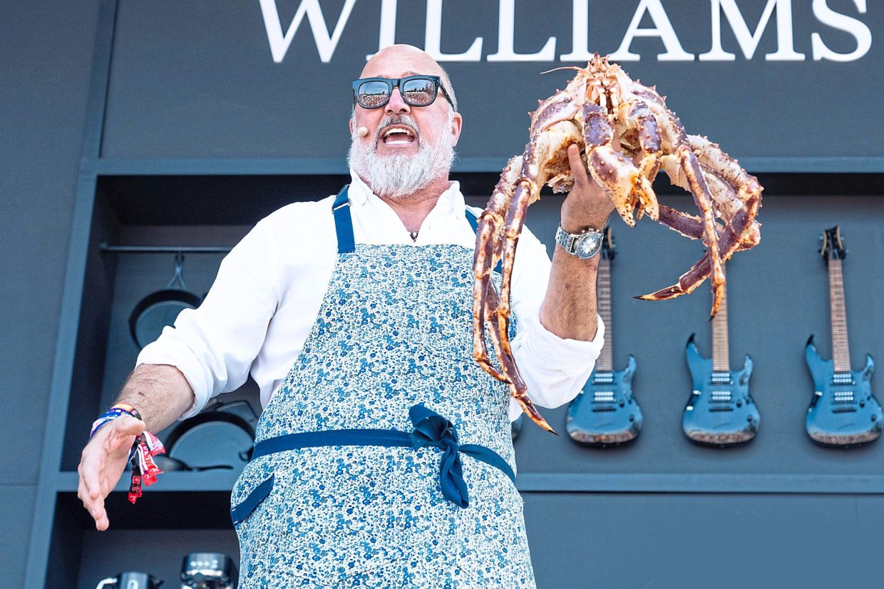 Zimmern appears on the Williams Sonoma Culinary Stage at the 2025 BottleRock Napa Valley at Napa Valley Expo in California last May. 