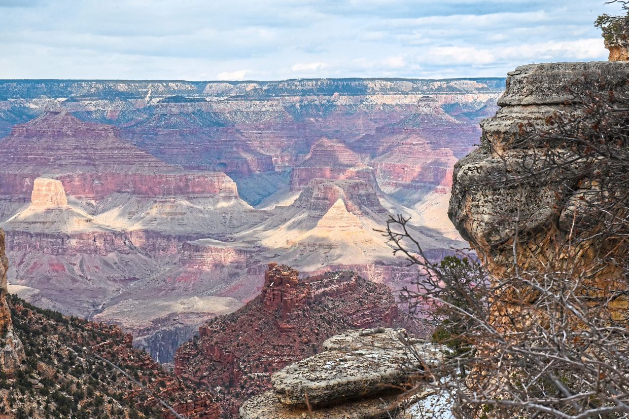 The Grand Canyon, seen from the South Rim near Grand Canyon Village.