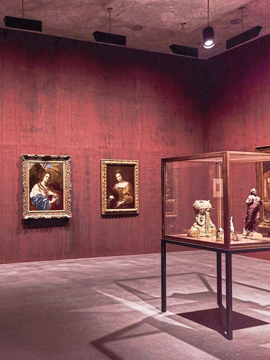 Works on display at the Los Angeles County Museum of Art.