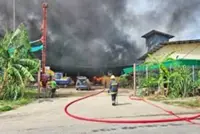 Massive blaze destroys factory in Brunei
