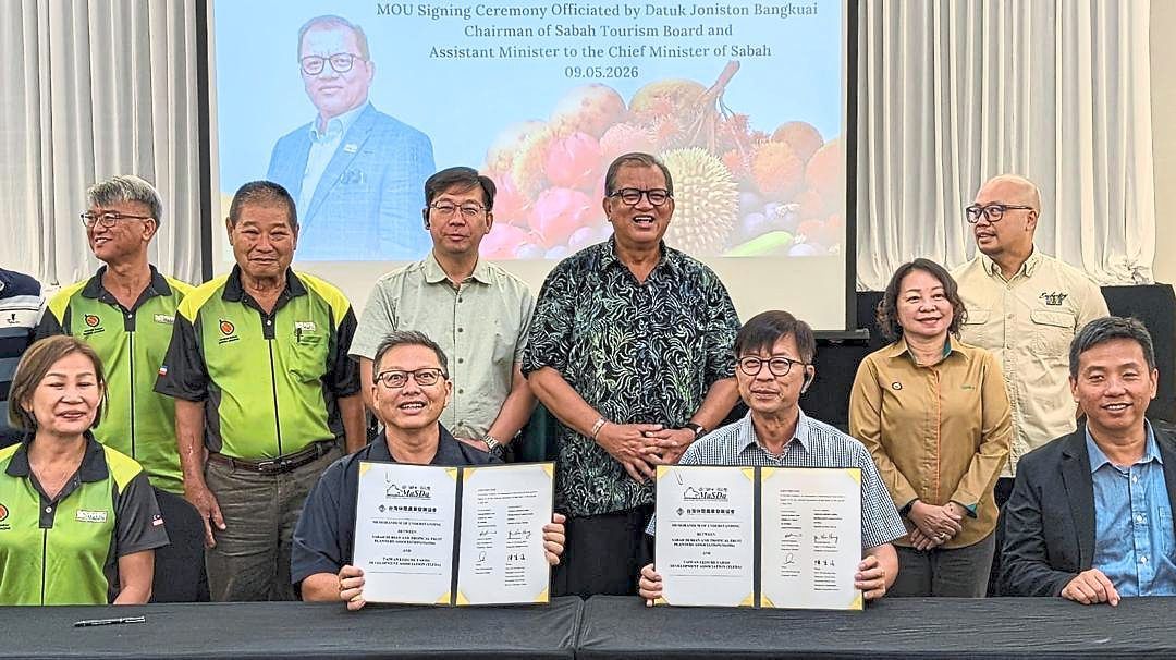 A memorandum of understanding was signed to strengthen agriculture and tourism relations between Sabah and Taiwan through tourism promotion, knowledge exchange and training opportunities.