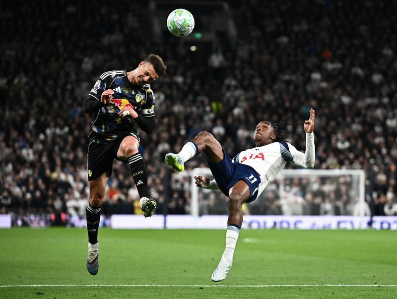 Tottenham Hotspur missed a chance to move further clear of the relegation zone after being held to a 1-1 draw by Leeds United in the Premier League on Monday.