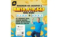 A simple lucky pick ticket turned 20 years of Magnum 4D loyalty into an RM10.6mil jackpot