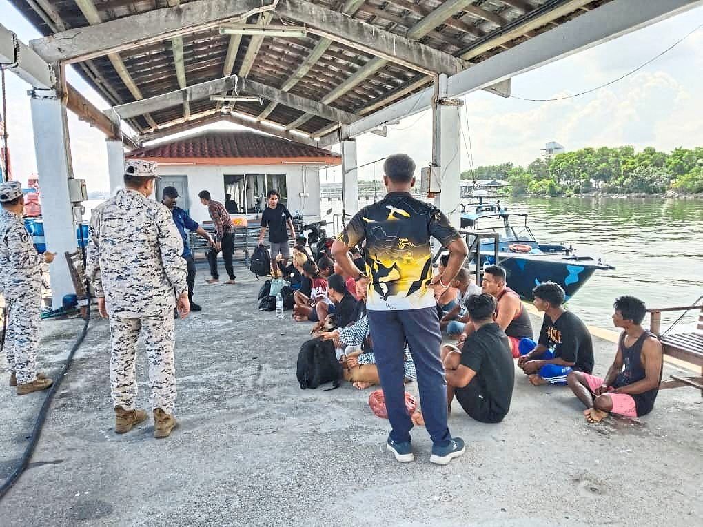 The MMEA rescued 23 Indonesian illegal immigrants after the boat they were travelling on capsized in the waters off Pulau Pangkor near Lumut.