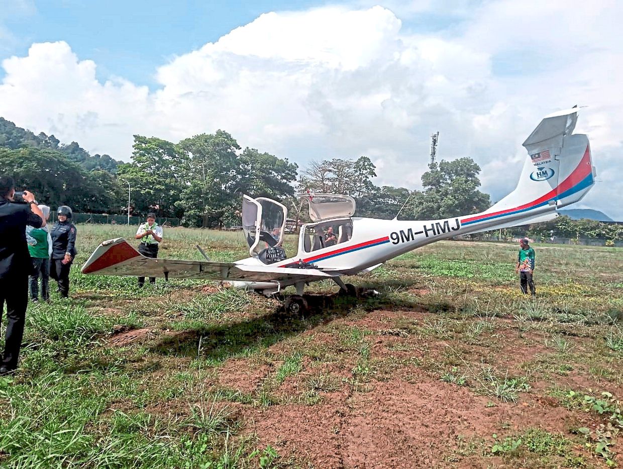 Authorities are carrying out an investigation after a small aircraft with two people on board made an emergency landing during a training flight in Langkawi, says the Civil Aviation Authority of Malaysia (CAAM).