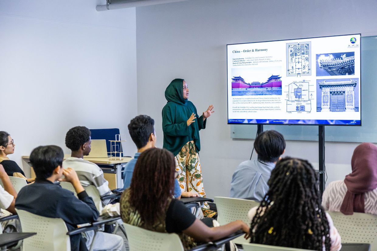 APU’s three-year undergraduate architecture programme – a full-time degree – provides a solid grounding in architectural design, history, construction technology, sustainability and professional practice.