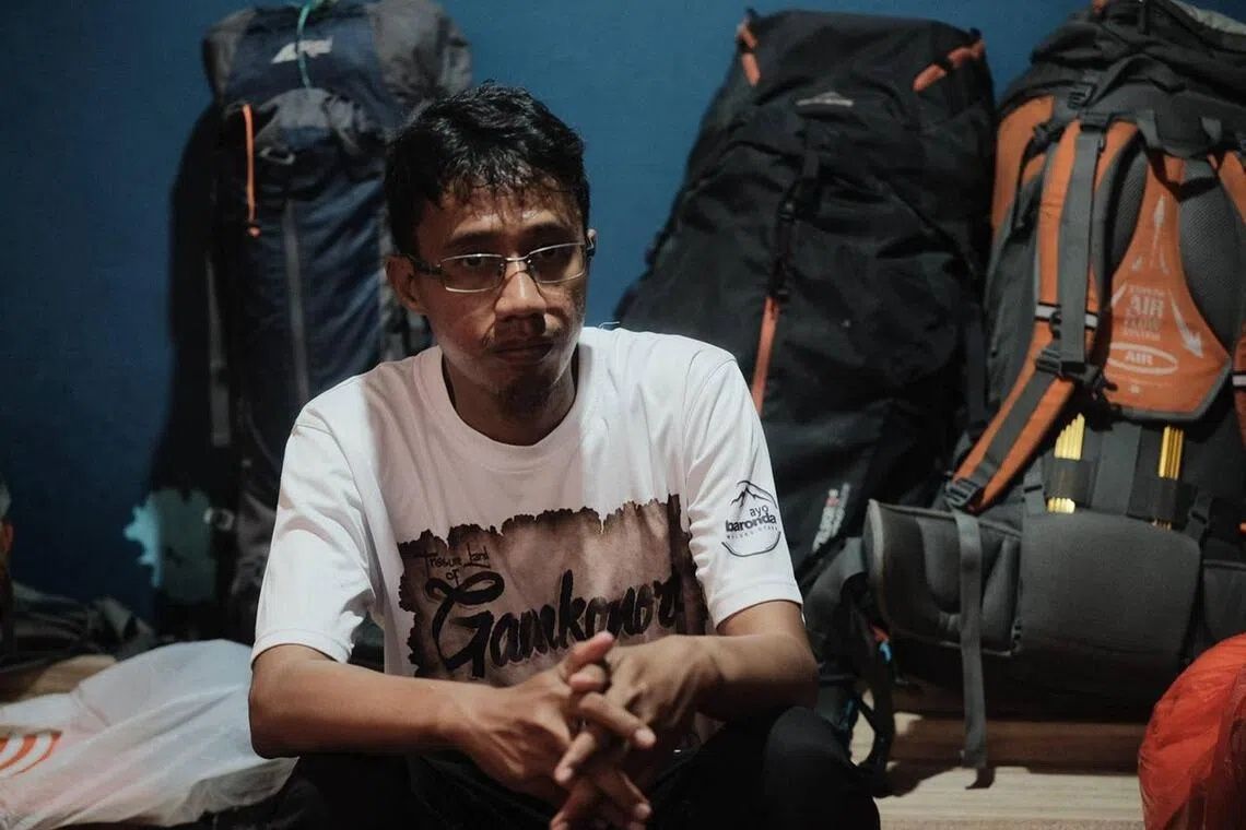 Reza Selang told ST that he was not notified of any prohibitions against climbing Mount Dukono. - Photo: ST