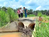 Cracks reappear on Segamat bridge culvert
