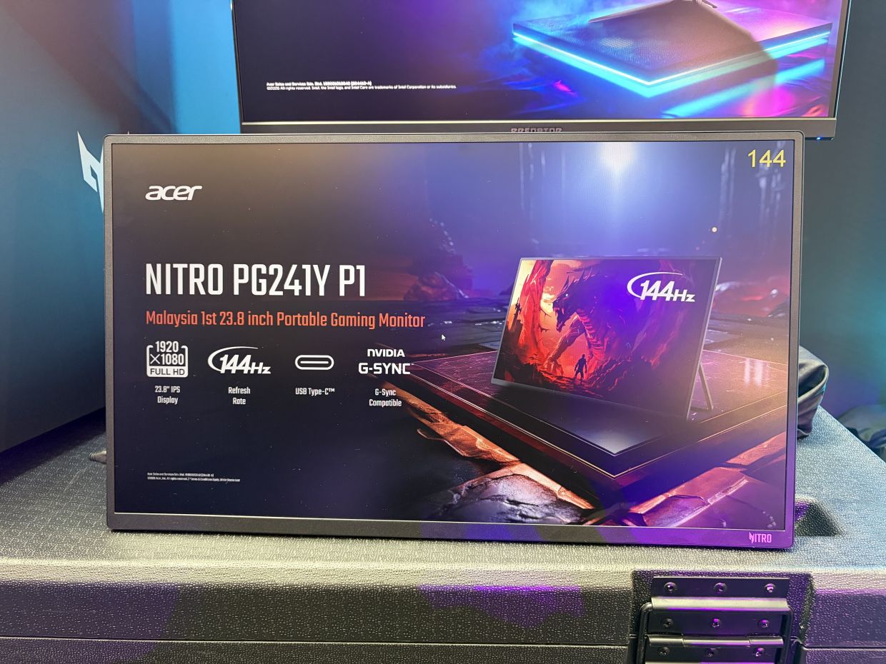 The Nitro PG241Y P1 is a portable 23.8in gaming monitor with a 144Hz refresh rate.