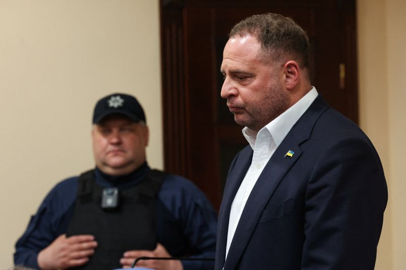 Ukraine's anti-corruption court places Zelenskiy's former chief of staff Yermak under arrest