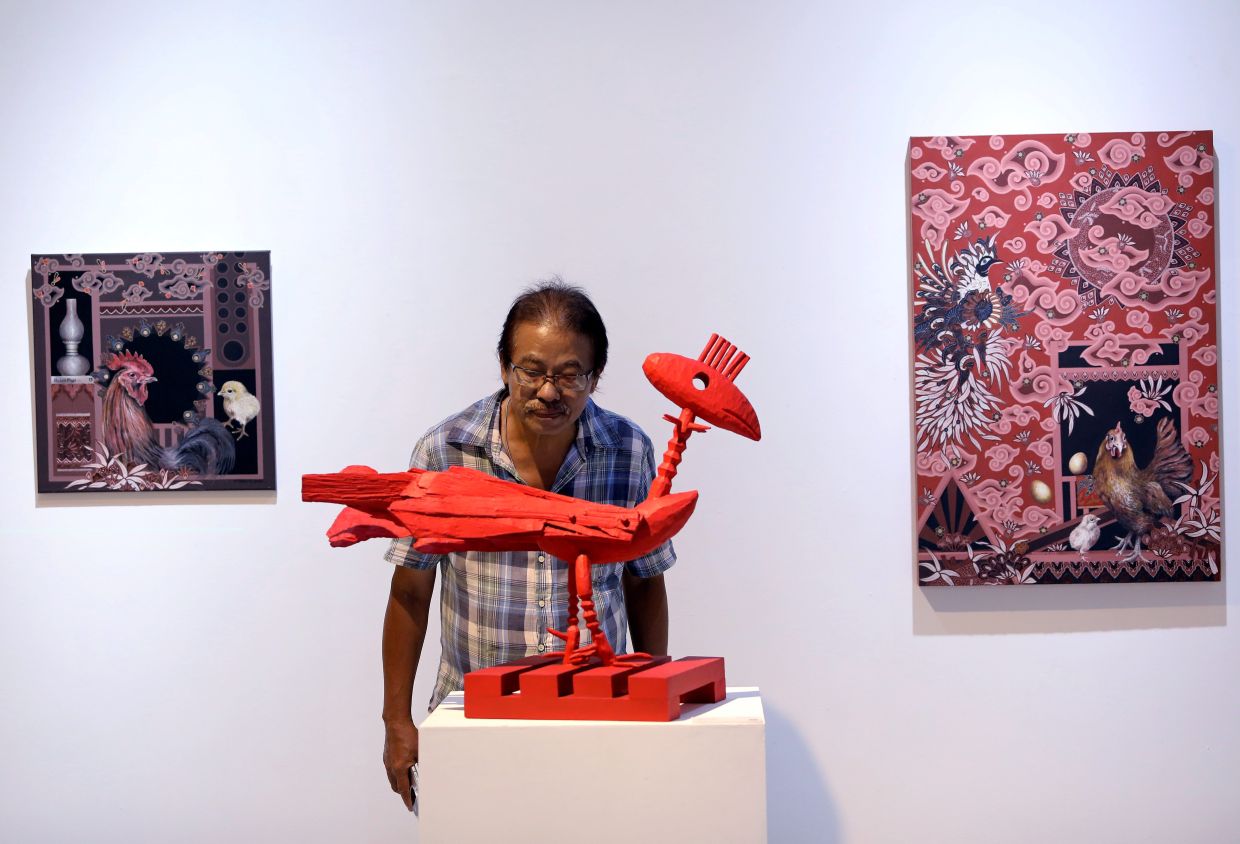 Galeri Puteh's 'Inherited Souls' is a husband-and-wife exhibition by Tengku Sabri Ibrahim and Mastura Abdul Rahman, two leading figures in Malaysian contemporary art since the 1980s. Photo: The Star/Azlina Abdullah 