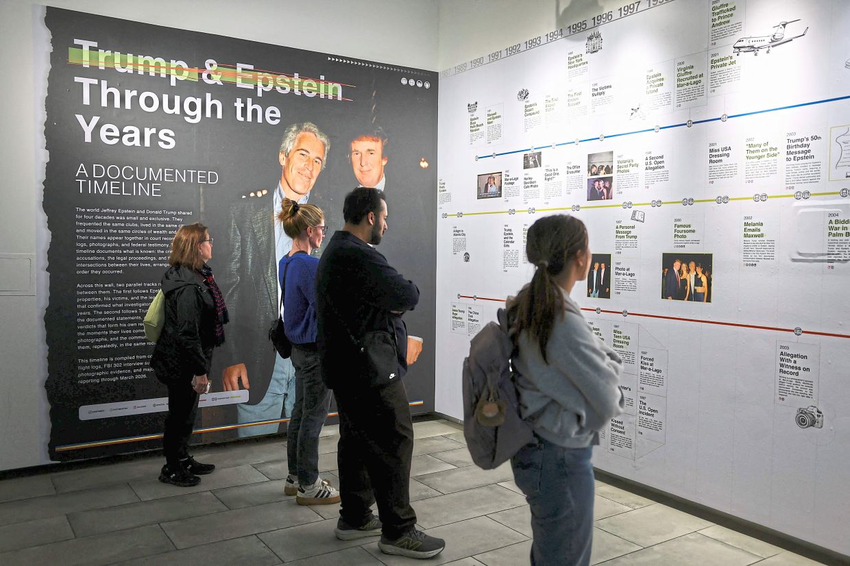 At the New York exhibition, the files will be available for public viewing through May 21 by appointment only. Photo: AFP
