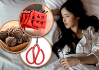 China practices for sleep protection and better quality of rest include use of scissors, walnuts