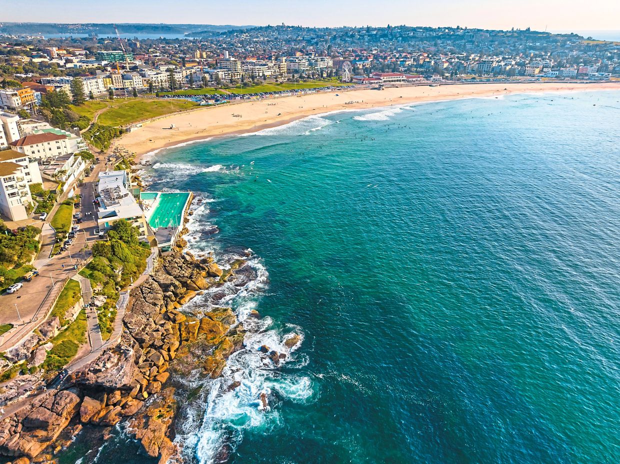 Bondi Beach is a surfer’s paradise. 