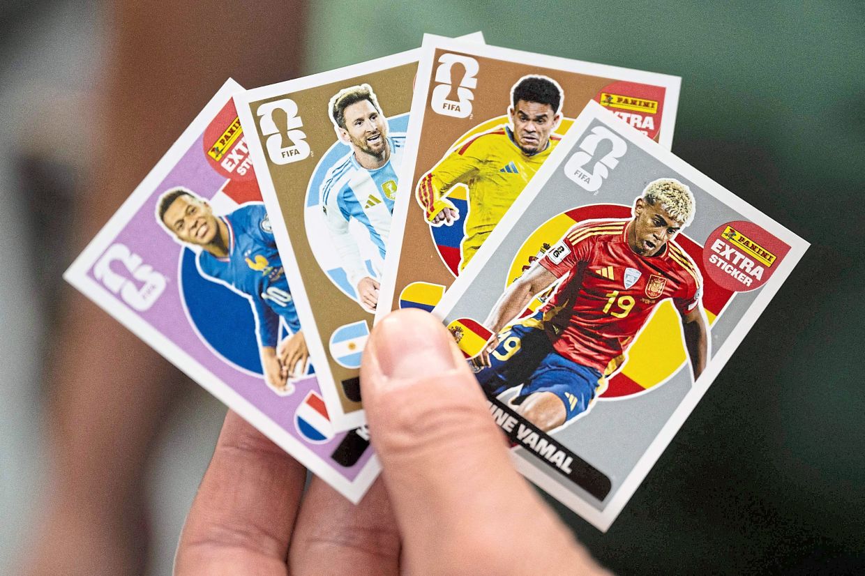 Panini's biggest ever World Cup collection was launched at a special event at Wembley Stadium in London. Photo: AFP