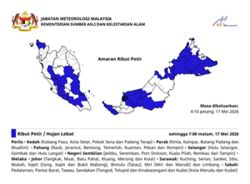 Thunderstorms expected in most parts of country until 7pm (May 17)